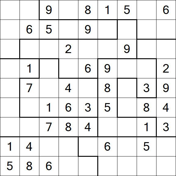 Jigsaw Sudoku - Mittel