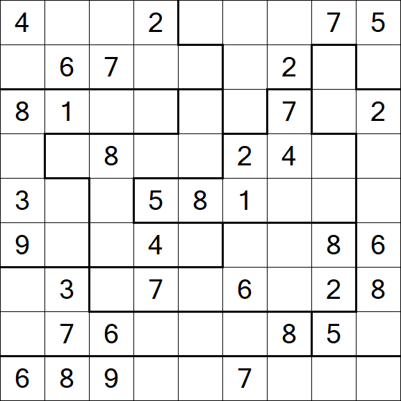 Jigsaw Sudoku - Mittel