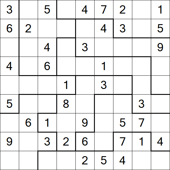 Jigsaw Sudoku - Mittel