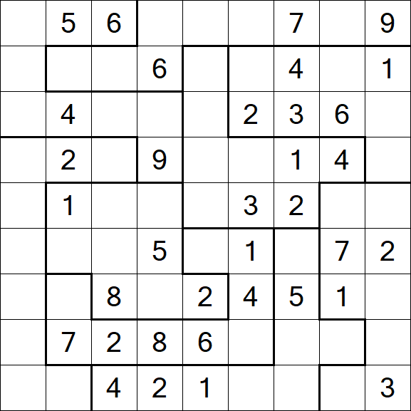 Jigsaw Sudoku - Mittel