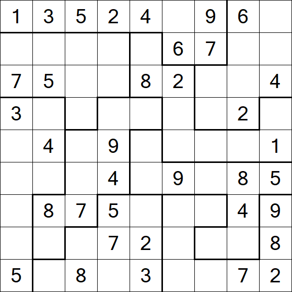Jigsaw Sudoku - Mittel
