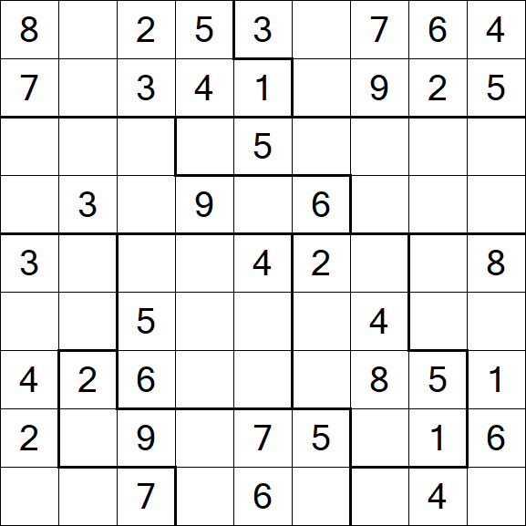Jigsaw Sudoku - Mittel