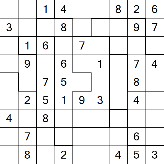 Jigsaw Sudoku - Mittel