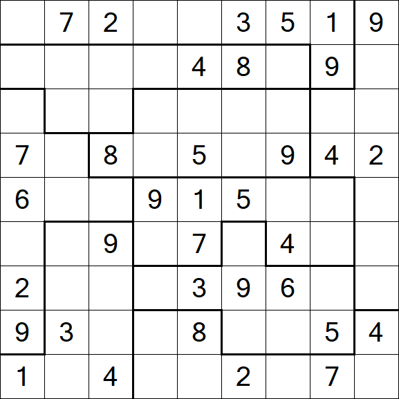 Jigsaw Sudoku - Mittel
