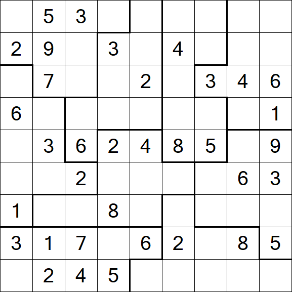 Jigsaw Sudoku - Mittel