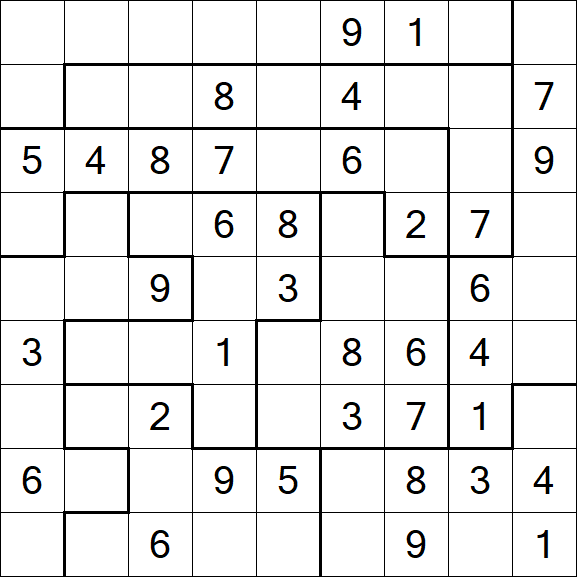 Jigsaw Sudoku - Mittel