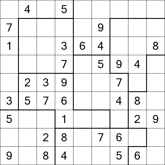 Jigsaw Sudoku - Mittel