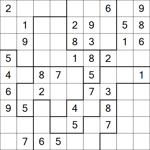 Jigsaw Sudoku - Mittel