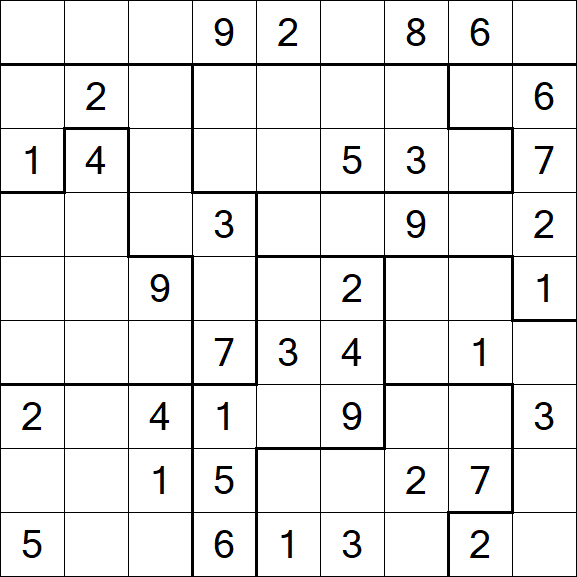 Jigsaw Sudoku - Mittel