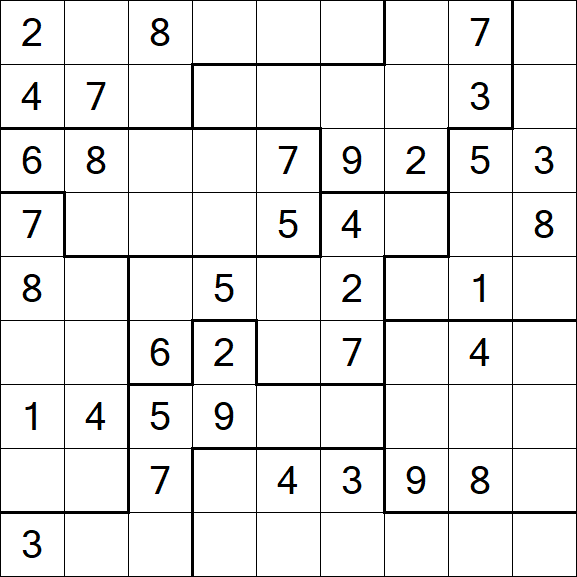 Jigsaw Sudoku - Mittel