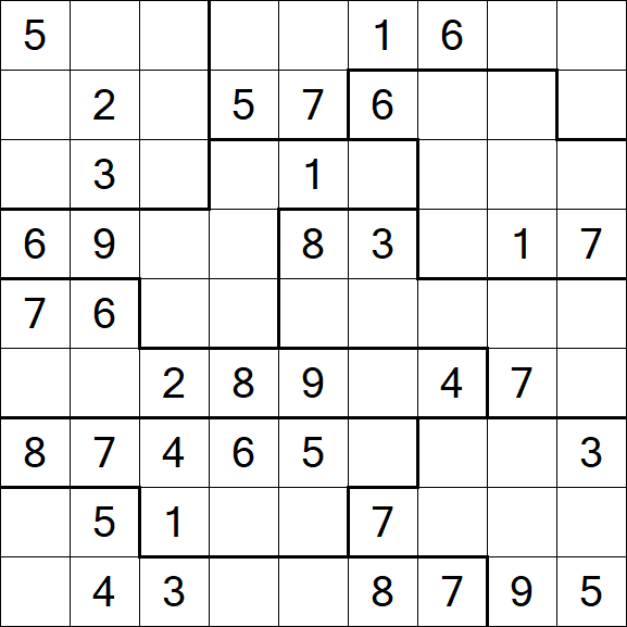 Jigsaw Sudoku - Médio