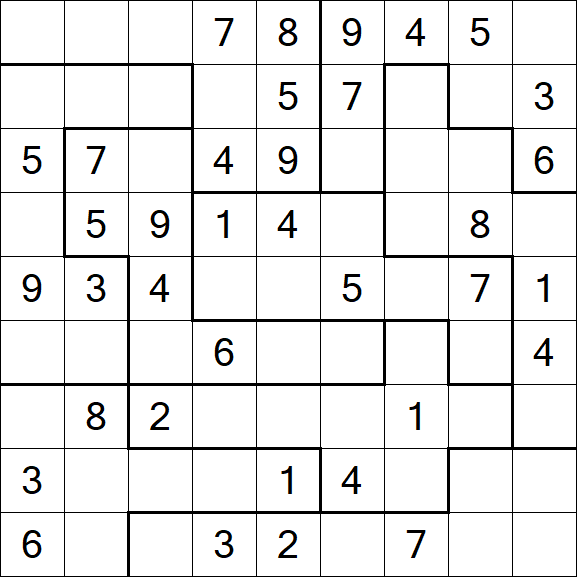 Jigsaw Sudoku - Médio