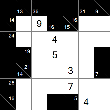 Kakuro - Moyen