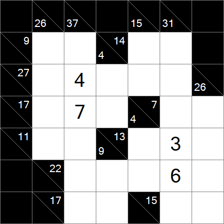 Kakuro - Moyen