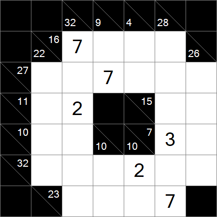 Kakuro - Moyen