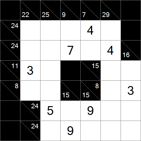 Kakuro - Moyen