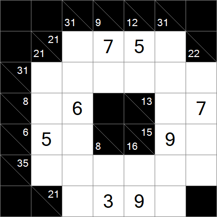Kakuro - Moyen