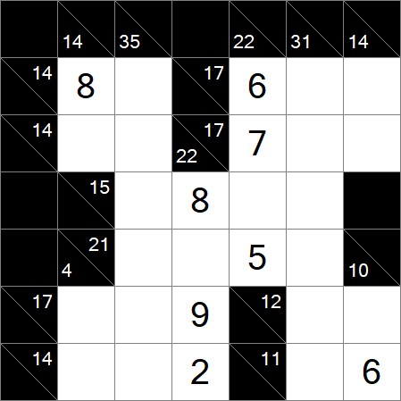 Kakuro - Moyen