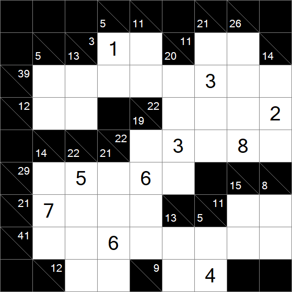 Kakuro - Difficile