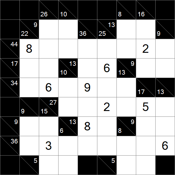 Kakuro - Difícil
