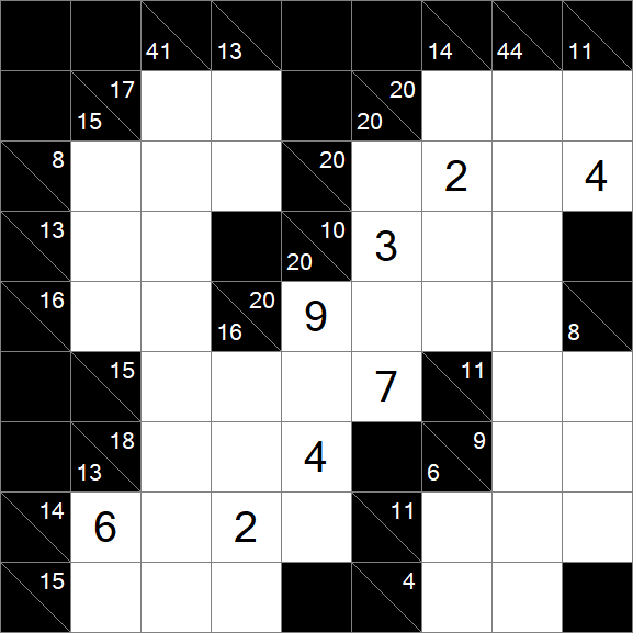 Kakuro - Schwierig