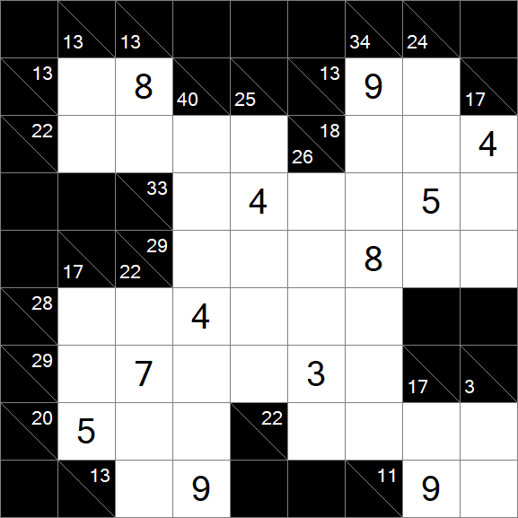Kakuro - Hard