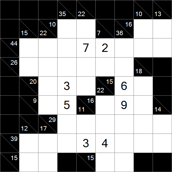 Kakuro - Difficile