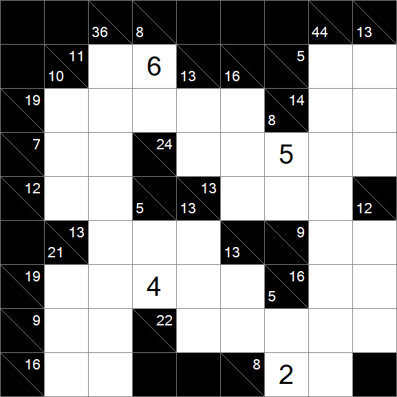 Kakuro - Schwierig