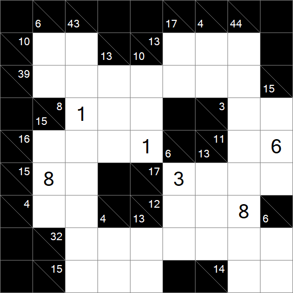 Kakuro - Schwierig