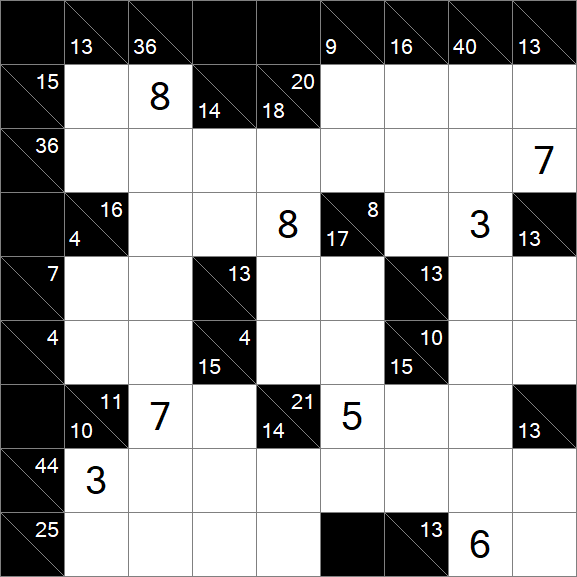 Kakuro - Difficile
