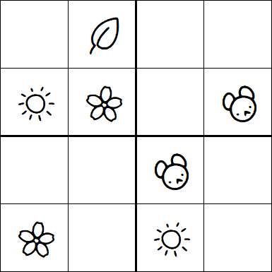 Printable Sudoku Puzzles for Kids - 4x4 - Easy