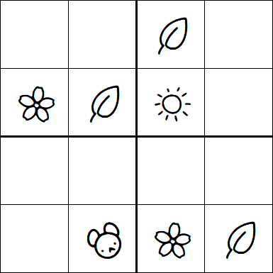 Kids Sudoku 4x4 - Easy
