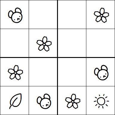 Kids Sudoku 4x4 - Simple