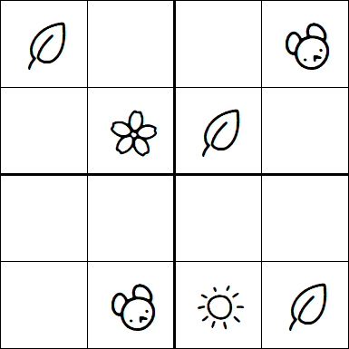 Kids Sudoku 4x4 - Simple