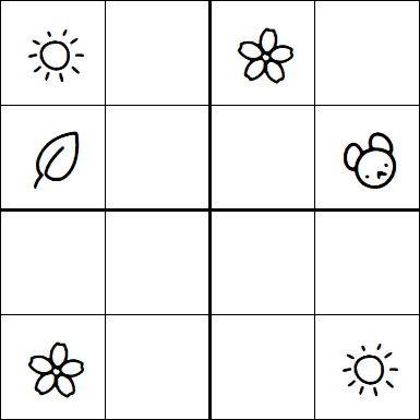 Kids Sudoku 4x4 - Simple