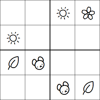 Kids Sudoku 4x4 - Simple