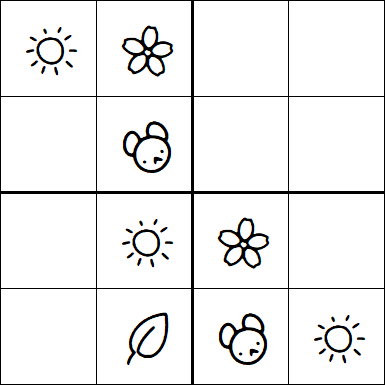 Kids Sudoku 4x4 - Simple
