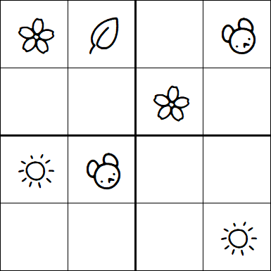 Kids Sudoku 4x4 - Simple