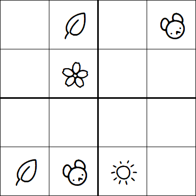 Kids Sudoku 4x4 - Simple