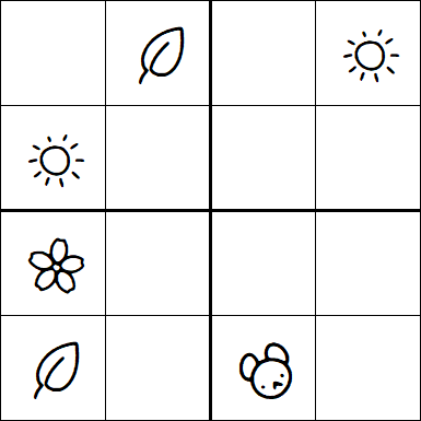 Kids Sudoku 4x4 - Simple
