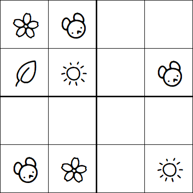 Kids Sudoku 4x4 - Easy