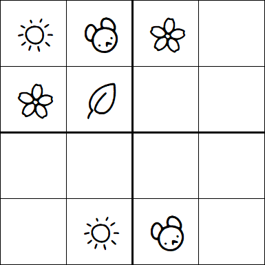 Kids Sudoku 4x4 - Easy
