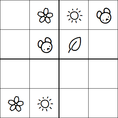 Kids Sudoku 4x4 - Easy