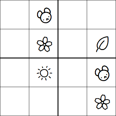 Kids Sudoku 4x4 - Easy