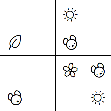 Kids Sudoku 4x4 - Easy
