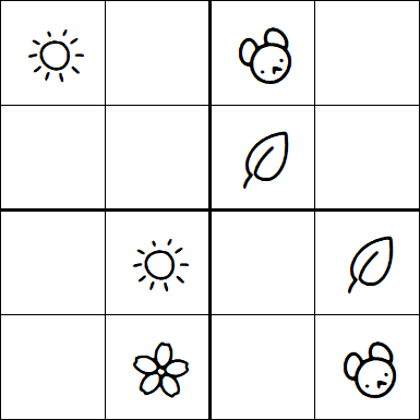 Kids Sudoku 4x4 - Simple