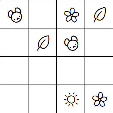 Kids Sudoku 4x4 - Easy