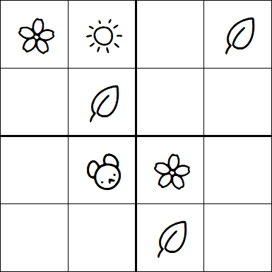 Kids Sudoku 4x4 - Easy