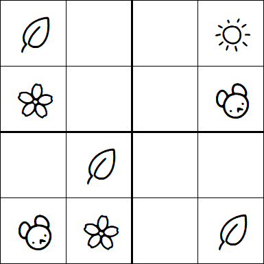 Kids Sudoku 4x4 - Easy