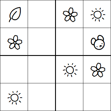 Kids Sudoku 4x4 - Easy